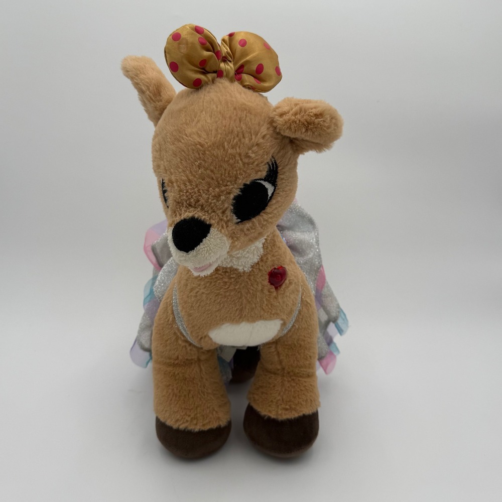 2014 Build a Bear Rudolph the Red Nosed Reindeer Clarice Plush Toy Sparkly Tutu - Picture 2 of 11